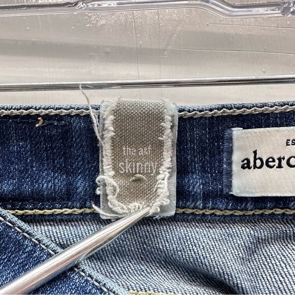 Abercrombie kids skinny denim jeans distressed 14 slim - Picture 6 of 6